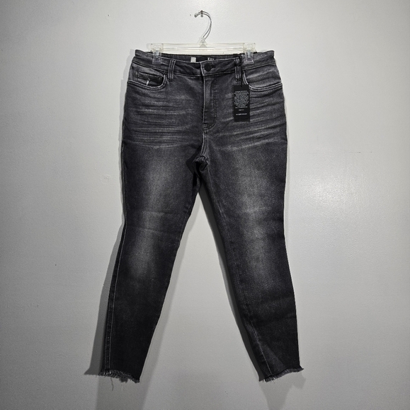 NEW KUT From The Cloth Donna Fab Ab Ankle Skinny Jeans High Rise Raw Hem 12P - Picture 1 of 9